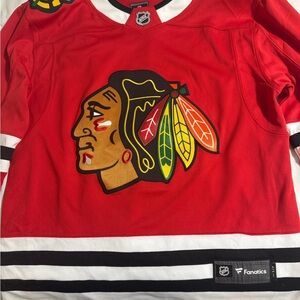 Fanatics Red and Black Hockey Jersey